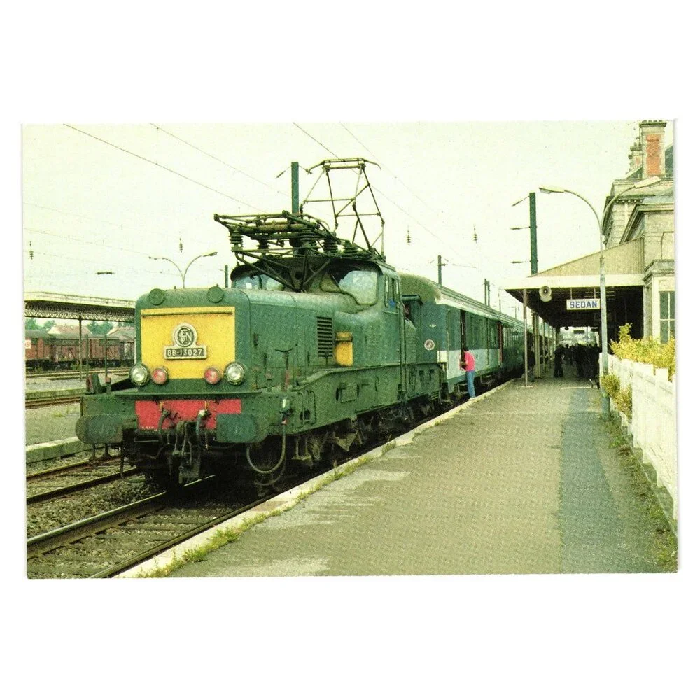 French Postcard BB 13027 Train Sedan Station Le Rail Ussellois 1988 Collectible